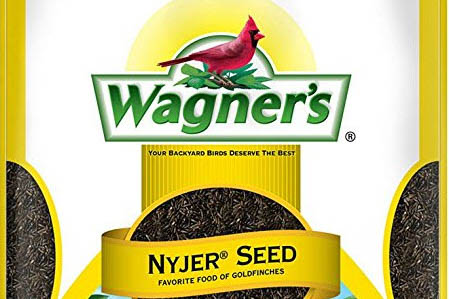 Bag of Wagner’s Nyjer Seed Bird Food with yellow finch illustration and resealable top