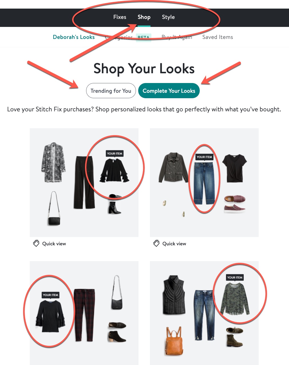 Stitchfix curates styles for you based on your choices.
