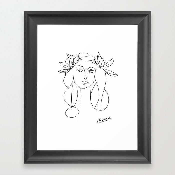 Picasso Lady Line Drawing