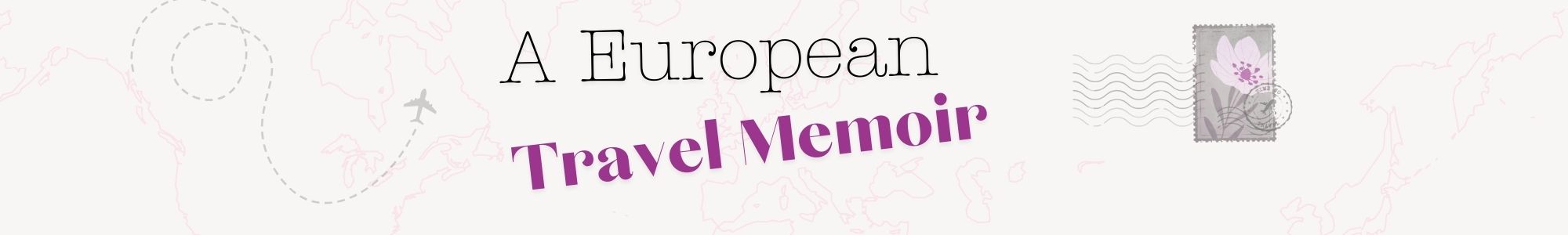 Illustrated map header for 33 Days in Europe travel memoir series