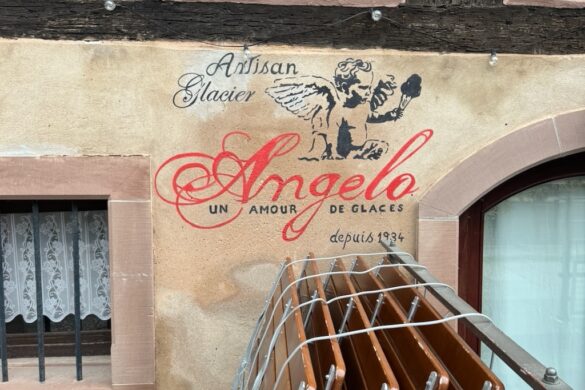 Historic building detail near the canals in La Petite France, Strasbourg