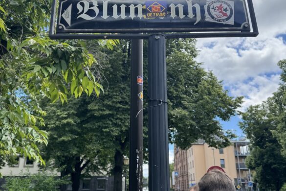 Blumenhof Street Sign in Adolf’s Neighborhood