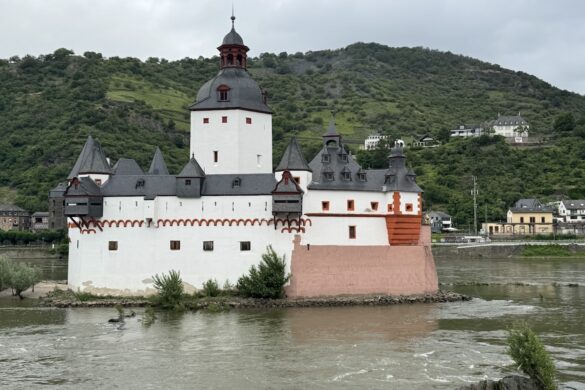 Pfalzgrafenstein Toll Castle built on a small island in the Rhine River near Kaub