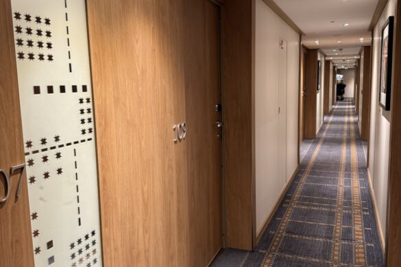 doorway to stateroom 109 aboard the river cruise ship