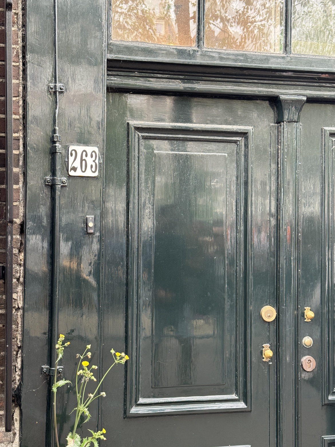 green door at the Anne Frank House in Amsterdam
