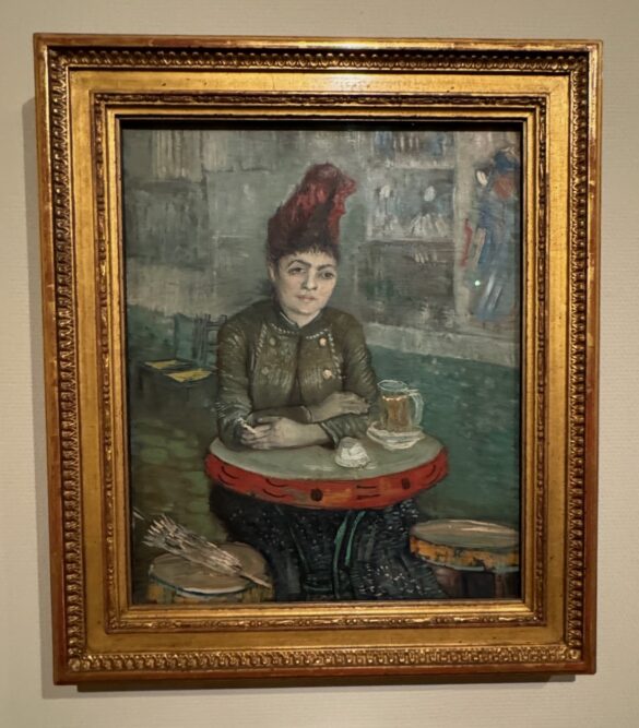 Vincent van Gogh painting of Agostina Segatori seated in Le Tambourin café, 1887