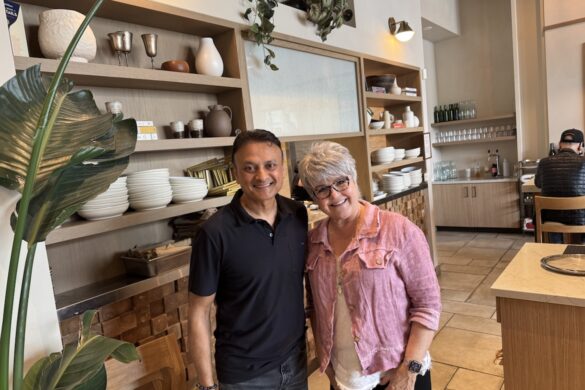 Deborah Bass with Sipeos owner Hetal Shah inside the restaurant in Walnut Creek